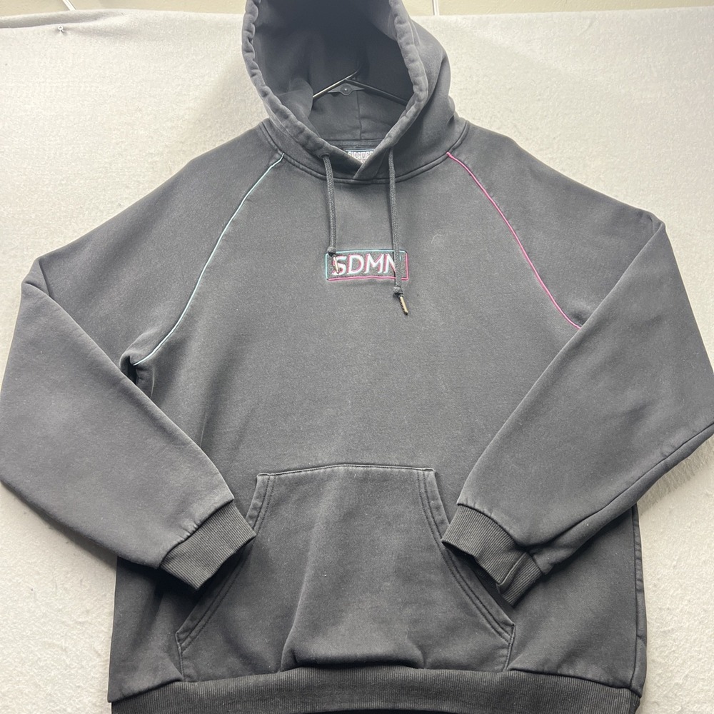 Sidemen XIX Official Hoodie Men XL Black Embroidered Logo Pullover